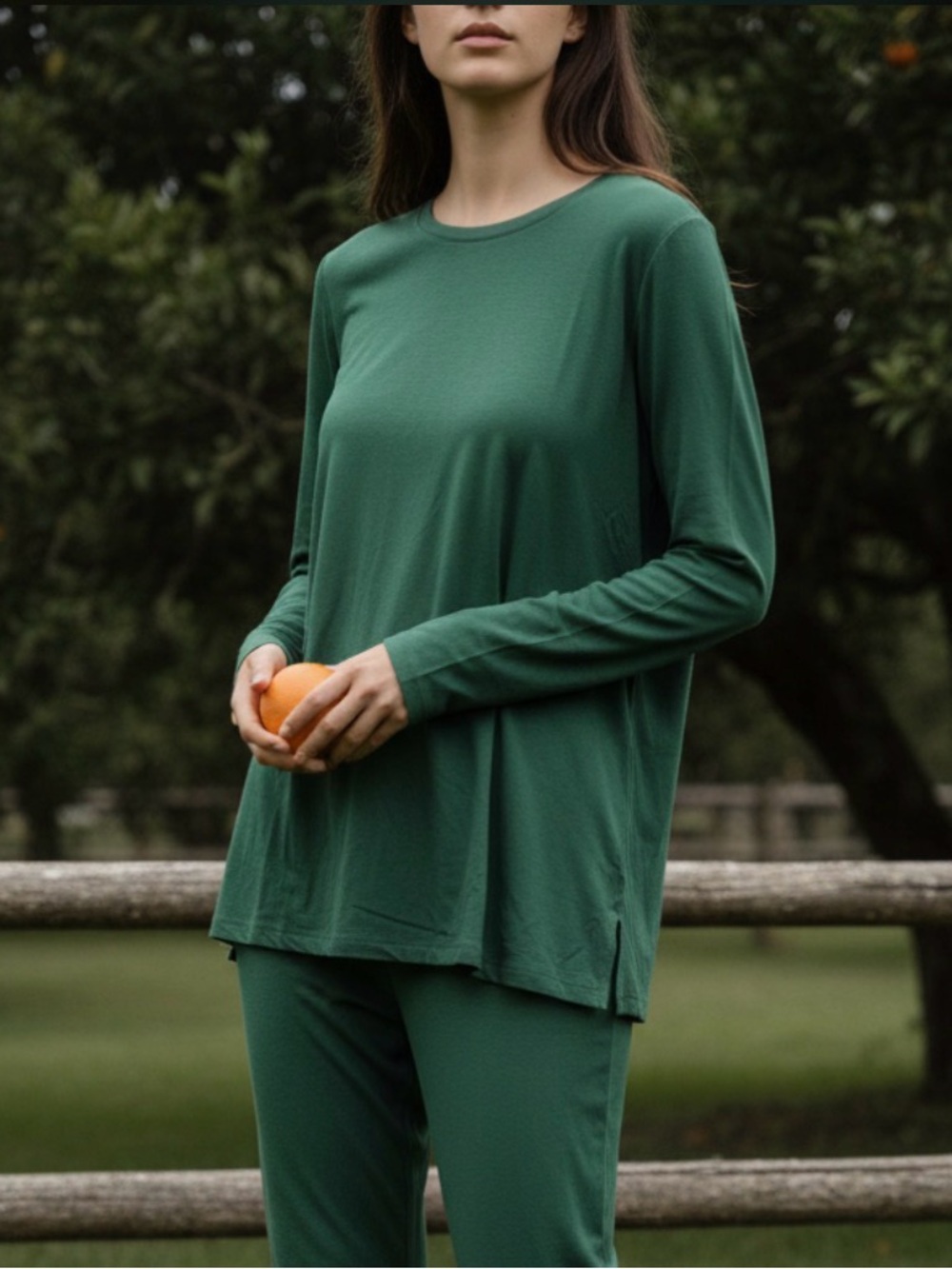 Old Navy Luxe Long Sleeve Tunic Top Green Size Large NWT Soft Stretch Casual